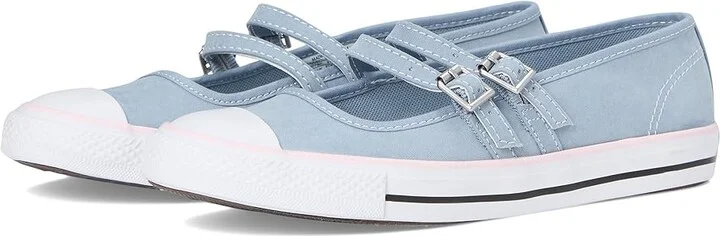 Converse Chuck Taylor All Star Dainty Mary Jane Women's Flat Shoes Wet Stone/Sugar Berry/White : 9 B - Medium, Synthetic/Textile