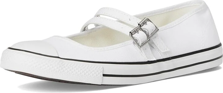 Converse Chuck Taylor All Star Dainty Mary Jane Women's Flat Shoes White/Egret/White : 10 B - Medium, Synthetic/Textile - Image 5