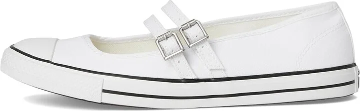 Converse Chuck Taylor All Star Dainty Mary Jane Women's Flat Shoes White/Egret/White : 10 B - Medium, Synthetic/Textile - Image 6