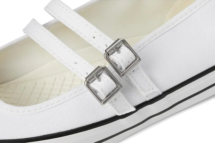 Converse Chuck Taylor All Star Dainty Mary Jane Women's Flat Shoes White/Egret/White : 10 B - Medium, Synthetic/Textile - Image 7