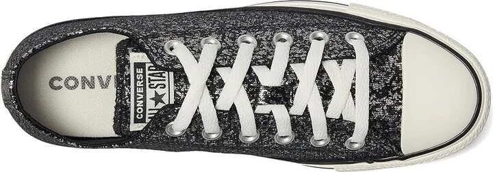 Converse Chuck Taylor All Star Glitter Women's Shoes Black/Egret/Black : 5 B - Medium, Rubber - Image 2
