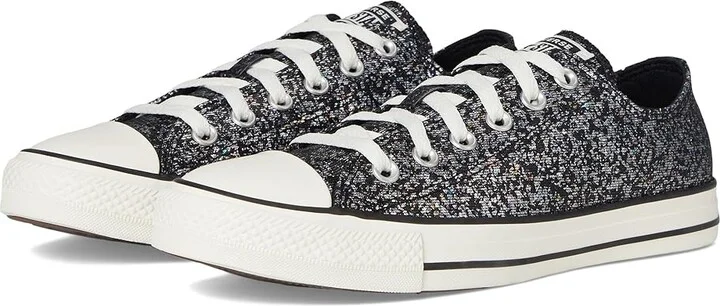 Converse Chuck Taylor All Star Glitter Women's Shoes Black/Egret/Black : 5 B - Medium, Rubber