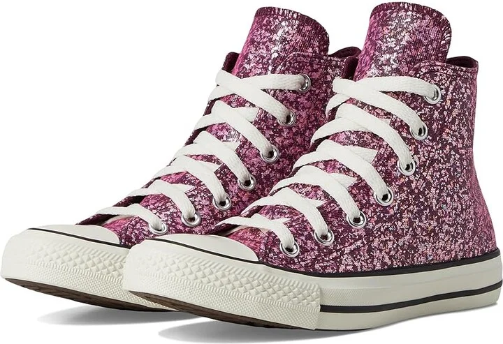 Converse Chuck Taylor All Star Glitter Women's Shoes Orchid Abyss/Egret/Black : 6 B - Medium, Synthetic