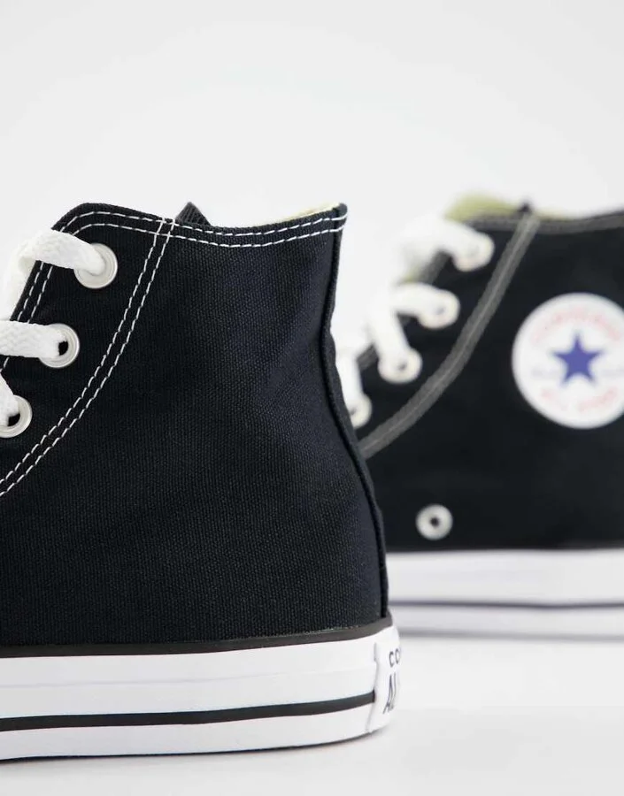 Converse Chuck Taylor All Star Hi canvas sneakers in black - Image 3