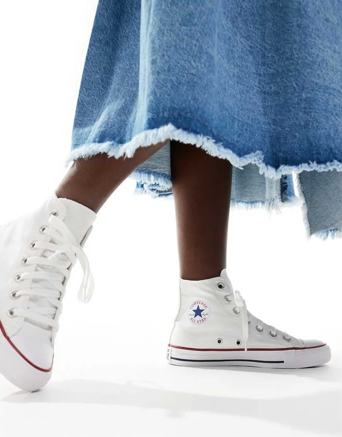 Converse Chuck Taylor All Star Hi canvas sneakers in white - Image 3