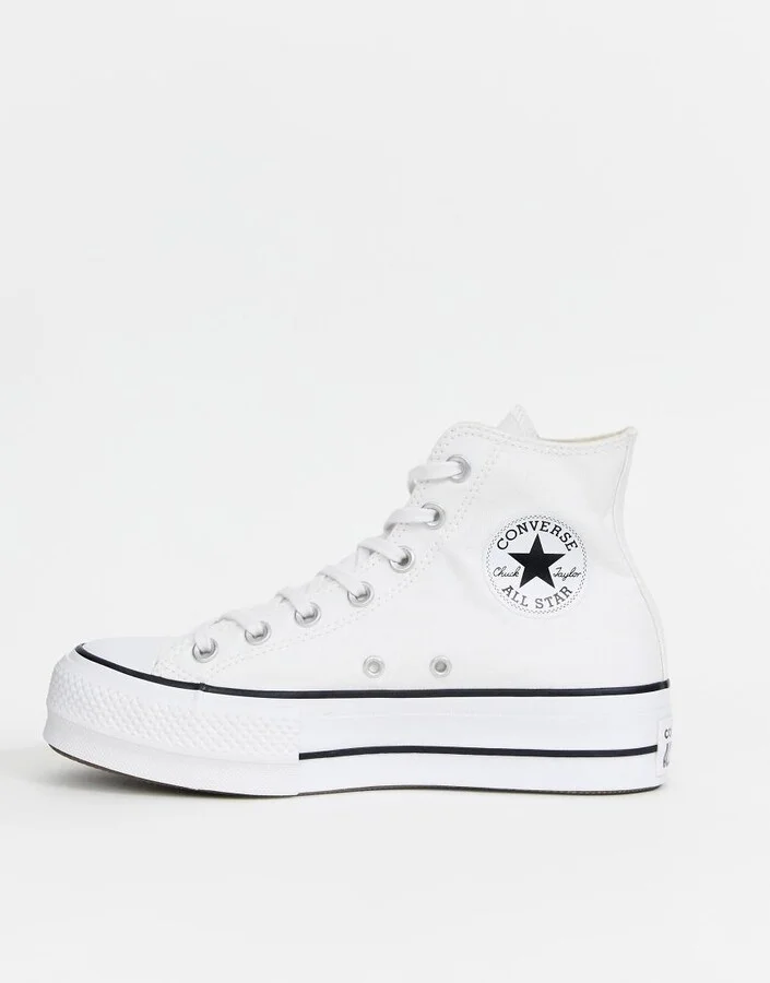Converse Chuck Taylor All Star Hi Lift platform sneakers in white - Image 2