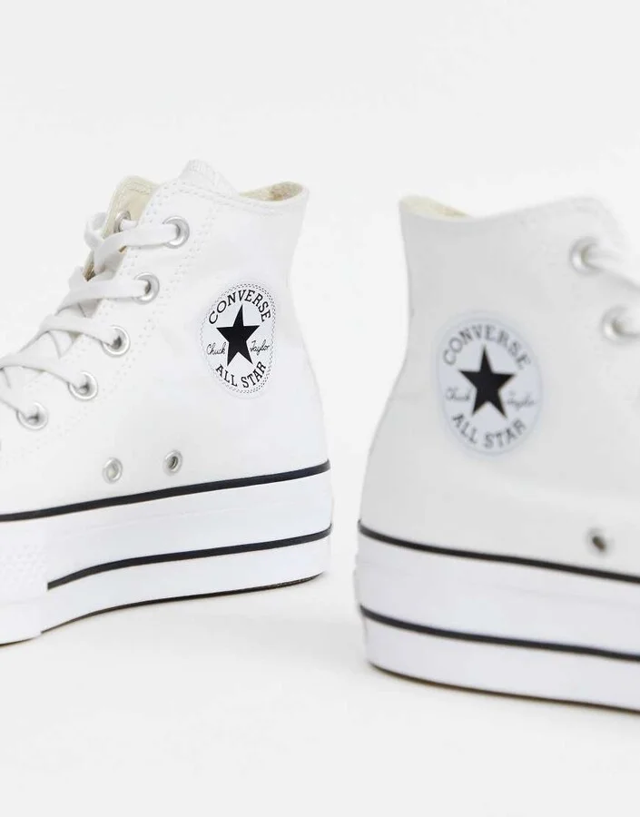 Converse Chuck Taylor All Star Hi Lift platform sneakers in white - Image 3