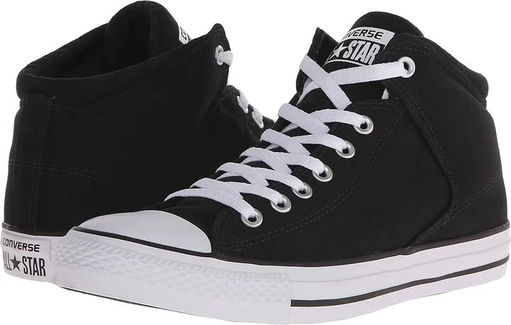 Converse Chuck Taylor All Star High Street Sneaker Lace up casual Shoes Black/Black/White : Men's 3 - Women's 5 Medium, Canvas
