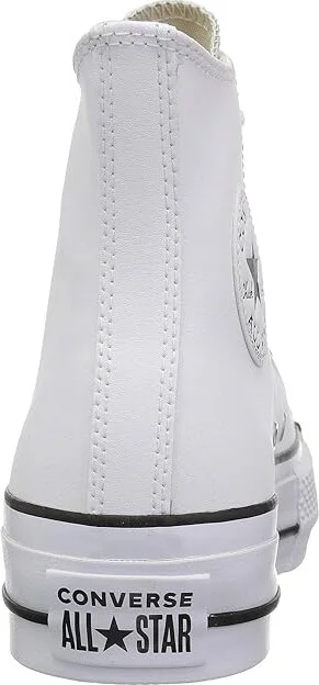 Converse Chuck Taylor All Star High Top Platform Leather Sneaker Women's Lace up casual Shoes White/Black/White : 10 B - Medium - Image 5