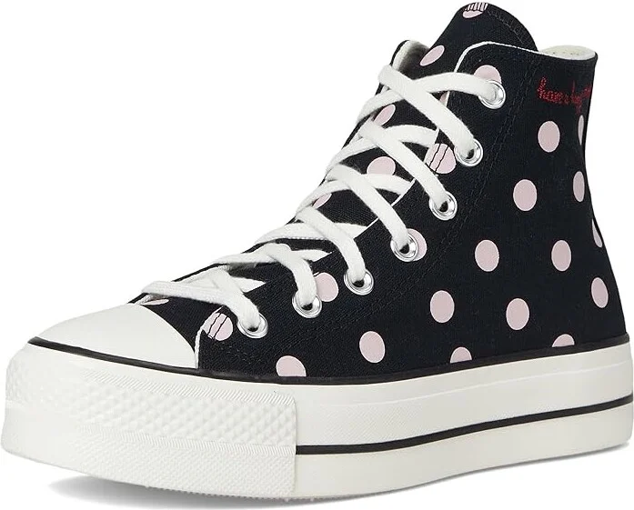 Converse Chuck Taylor All Star High-Top Platform Sneaker Women's Cold Weather Boots Black/Summit Pink/Egret : 7 M, Canvas - Image 5