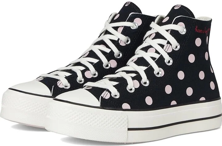 Converse Chuck Taylor All Star High-Top Platform Sneaker Women's Cold Weather Boots Black/Summit Pink/Egret : 7 M, Canvas
