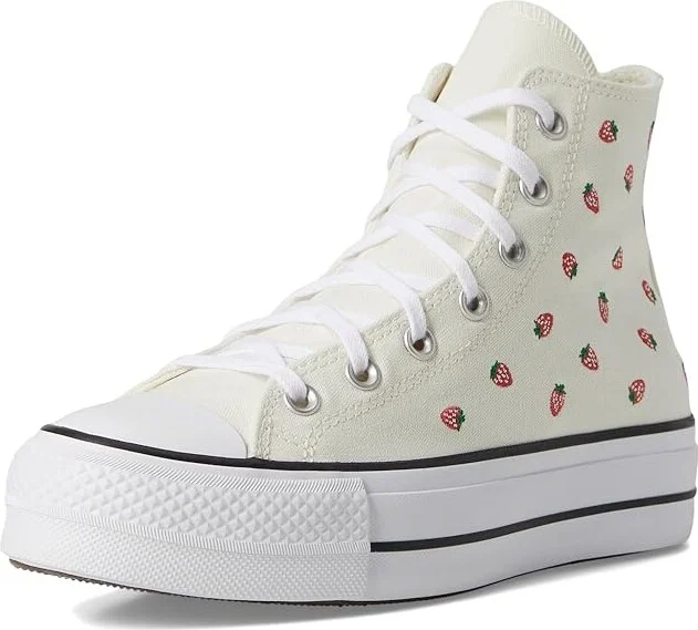 Converse Chuck Taylor All Star High-Top Platform Sneaker Women's Cold Weather Boots Egret/Soft Red/White : 7.5 M, Canvas - Image 5