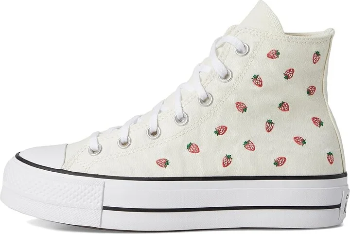 Converse Chuck Taylor All Star High-Top Platform Sneaker Women's Cold Weather Boots Egret/Soft Red/White : 7.5 M, Canvas - Image 6