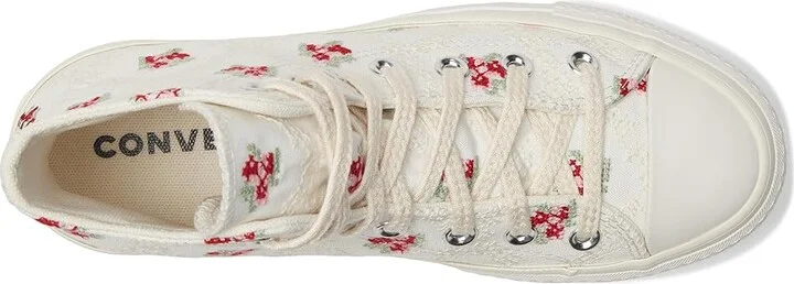 Converse Chuck Taylor All Star High-Top Platform Sneaker Women's Cold Weather Boots Vintage White/Horizon Pink/Egret : 8.5 M, Canvas - Image 2