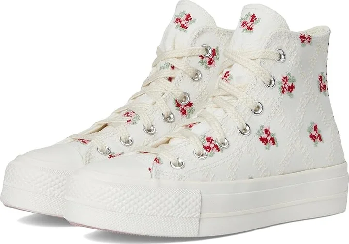 Converse Chuck Taylor All Star High-Top Platform Sneaker Women's Cold Weather Boots Vintage White/Horizon Pink/Egret : 8.5 M, Canvas