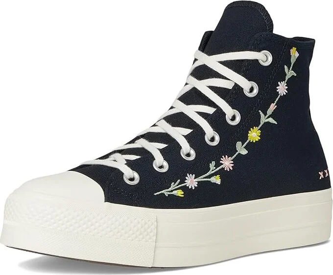 Converse Chuck Taylor All Star High-Top Platform Sneaker Women's Shoes Black/Egret/Flamingo Fade : 5.5 B - Medium, Canvas - Image 5