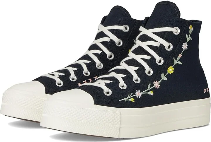 Converse Chuck Taylor All Star High-Top Platform Sneaker Women's Shoes Black/Egret/Flamingo Fade : 5.5 B - Medium, Canvas