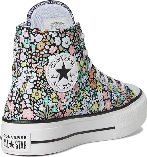 Converse Chuck Taylor All Star High-Top Platform Sneaker Women's Shoes Black/White/Pale Surplus : 5 B - Medium, Canvas - Image 4