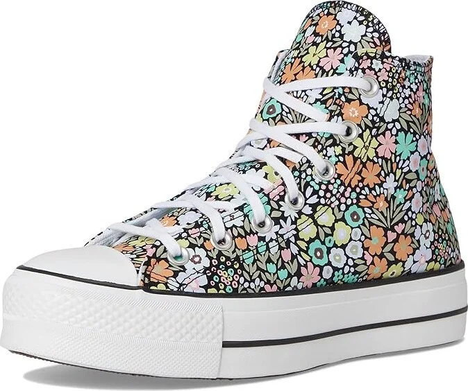Converse Chuck Taylor All Star High-Top Platform Sneaker Women's Shoes Black/White/Pale Surplus : 5 B - Medium, Canvas - Image 5
