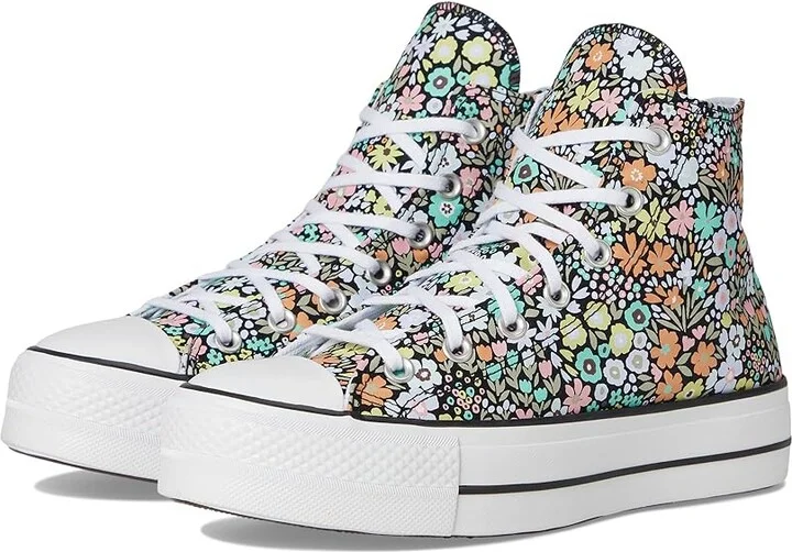 Converse Chuck Taylor All Star High-Top Platform Sneaker Women's Shoes Black/White/Pale Surplus : 5 B - Medium, Canvas