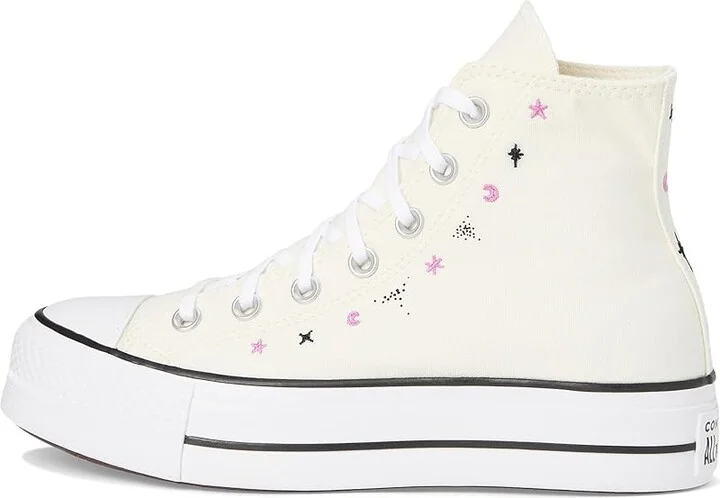 Converse Chuck Taylor All Star High-Top Platform Sneaker Women's Shoes Egret/Black/Cactus Bud : 10.5 B - Medium, Canvas - Image 6