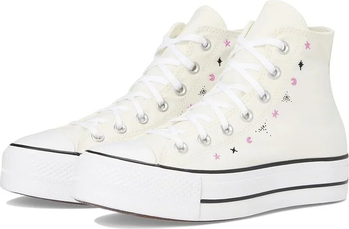 Converse Chuck Taylor All Star High-Top Platform Sneaker Women's Shoes Egret/Black/Cactus Bud : 10.5 B - Medium, Canvas