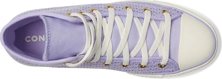 Converse Chuck Taylor All Star High-Top Platform Sneaker Women's Shoes Violet Heat/Violet Heat/Egret : 11 B - Medium, Canvas - Image 2