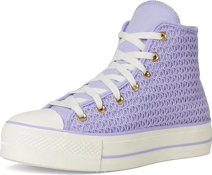 Converse Chuck Taylor All Star High-Top Platform Sneaker Women's Shoes Violet Heat/Violet Heat/Egret : 11 B - Medium, Canvas - Image 5