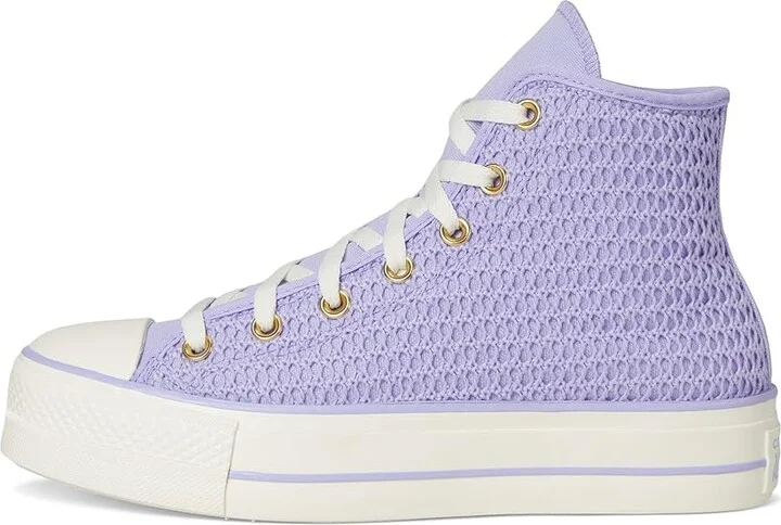 Converse Chuck Taylor All Star High-Top Platform Sneaker Women's Shoes Violet Heat/Violet Heat/Egret : 11 B - Medium, Canvas - Image 6