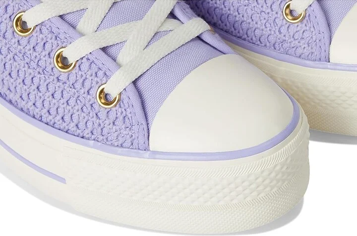 Converse Chuck Taylor All Star High-Top Platform Sneaker Women's Shoes Violet Heat/Violet Heat/Egret : 11 B - Medium, Canvas - Image 7