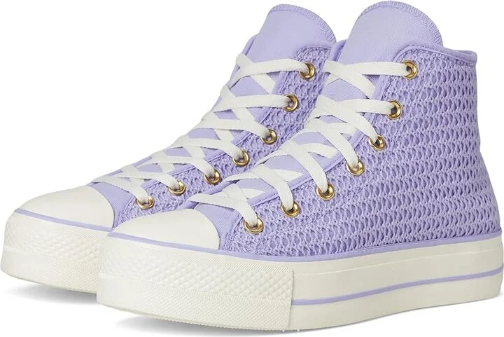 Converse Chuck Taylor All Star High-Top Platform Sneaker Women's Shoes Violet Heat/Violet Heat/Egret : 11 B - Medium, Canvas