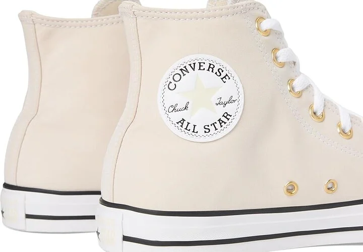 Converse Chuck Taylor All Star High-Top Sneaker Classic Shoes Light Dune/White/Gold : Men's 3.5 - Women's 5.5 Medium, Canvas - Image 7