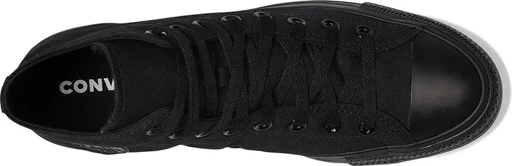 Converse Chuck Taylor All Star High-Top Sneaker Classic Shoes Monochrome Black : Men's 11 - Women's 13 Medium, Canvas - Image 3
