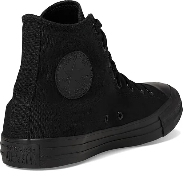 Converse Chuck Taylor All Star High-Top Sneaker Classic Shoes Monochrome Black : Men's 11 - Women's 13 Medium, Canvas - Image 5