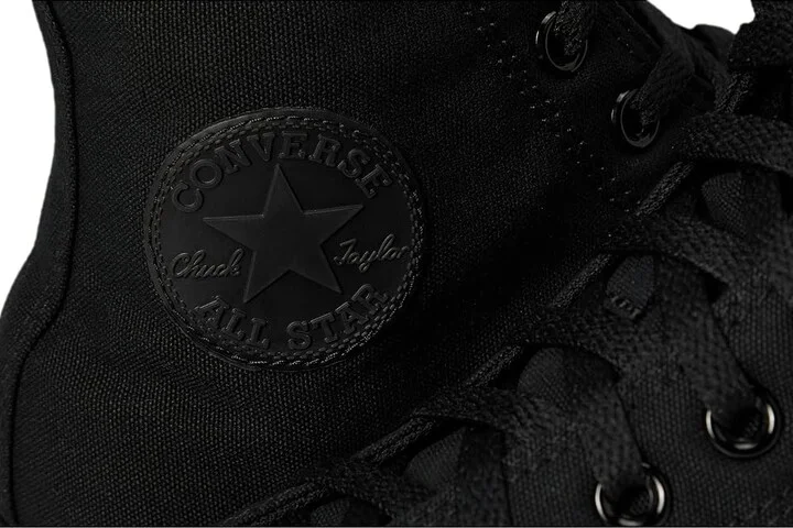 Converse Chuck Taylor All Star High-Top Sneaker Classic Shoes Monochrome Black : Men's 11 - Women's 13 Medium, Canvas - Image 8