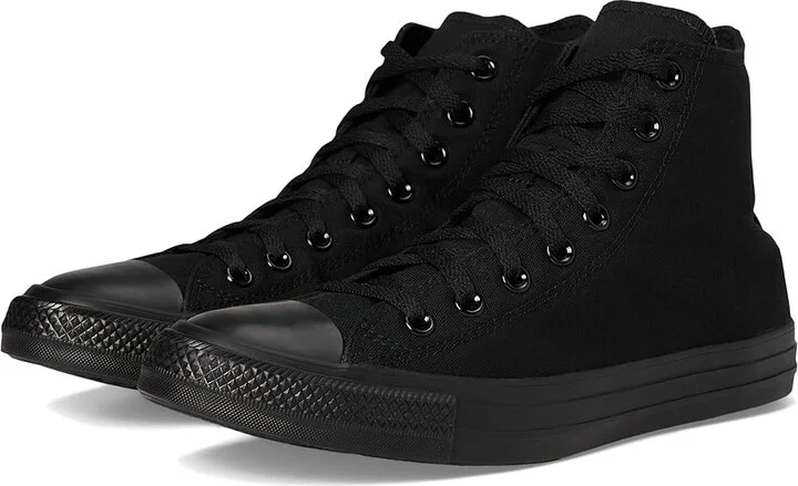 Converse Chuck Taylor All Star High-Top Sneaker Classic Shoes Monochrome Black : Men's 11 - Women's 13 Medium, Canvas