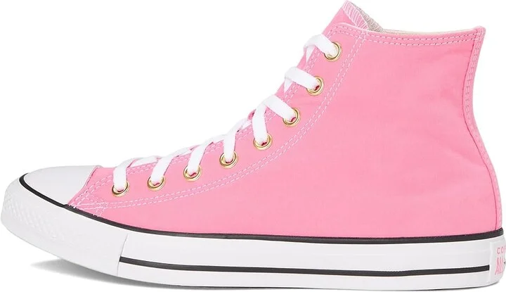 Converse Chuck Taylor All Star High-Top Sneaker Classic Shoes Watermelon Pink/White/Gold : Men's 6 - Women's 8 Medium, Canvas - Image 6
