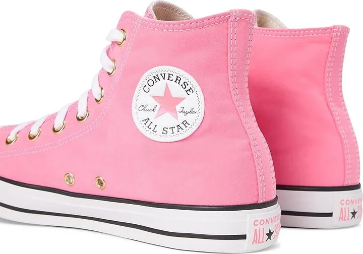 Converse Chuck Taylor All Star High-Top Sneaker Classic Shoes Watermelon Pink/White/Gold : Men's 6 - Women's 8 Medium, Canvas - Image 7