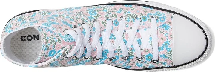 Converse Chuck Taylor All Star High-Top Sneaker Classic Shoes White/Gnarly Blue : Men's 9 - Women's 11 Medium, Canvas - Image 2