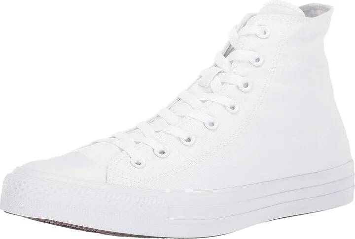 Converse Chuck Taylor All Star High-Top Sneaker Classic Shoes White Monochrome : Men's 10 - Women's 12 Medium, Canvas - Image 2