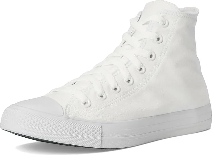 Converse Chuck Taylor All Star High-Top Sneaker Classic Shoes White Monochrome : Men's 10 - Women's 12 Medium, Canvas - Image 6