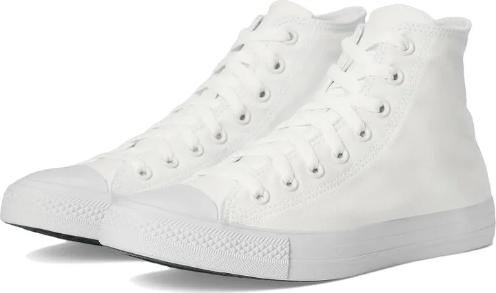 Converse Chuck Taylor All Star High-Top Sneaker Classic Shoes White Monochrome : Men's 10 - Women's 12 Medium, Canvas