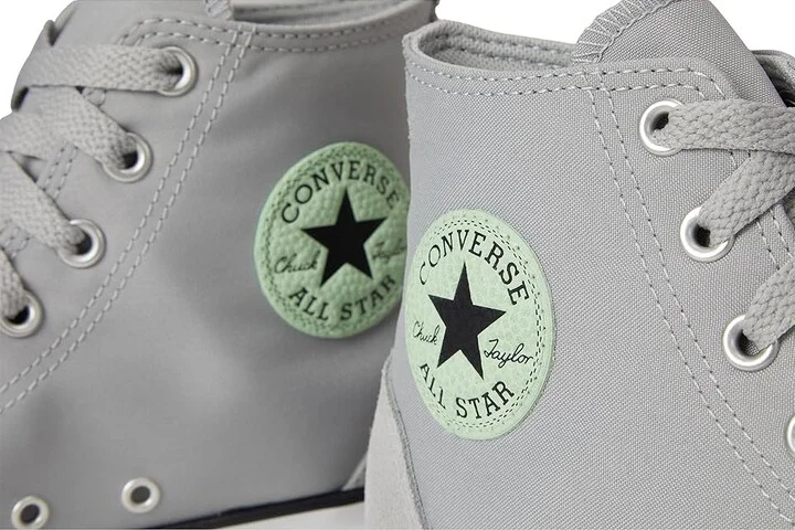 Converse Chuck Taylor All Star High-Top Sneaker Men's Classic Shoes Grey Area/Sour Glow/White : 8 D - Medium, Canvas - Image 7