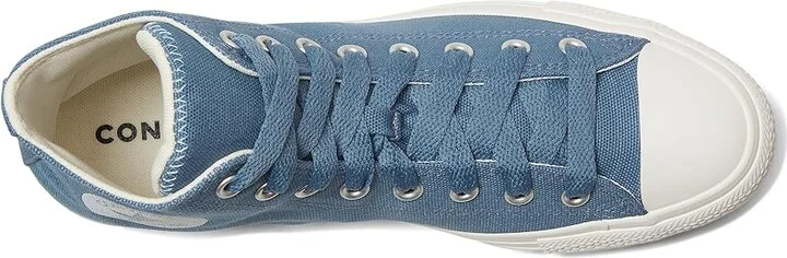 Converse Chuck Taylor All Star High-Top Sneaker Men's Classic Shoes Lakeside Blue/Light Blue/Vintage White : 10 D - Medium, Canvas - Image 2