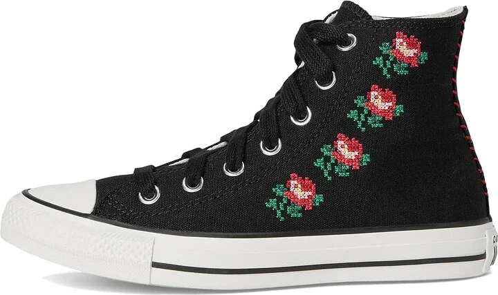 Converse Chuck Taylor All Star High-Top Sneaker Women's Classic Shoes Black/Light Jellyfish Jitter/Surplus Min : 9.5 Medium, Canvas - Image 6
