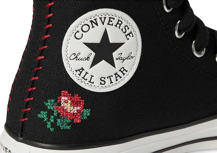 Converse Chuck Taylor All Star High-Top Sneaker Women's Classic Shoes Black/Light Jellyfish Jitter/Surplus Min : 9.5 Medium, Canvas - Image 7