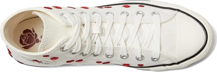 Converse Chuck Taylor All Star High-Top Sneaker Women's Classic Shoes Vintage White/Red/Egret : 5 B - Medium, Canvas - Image 2