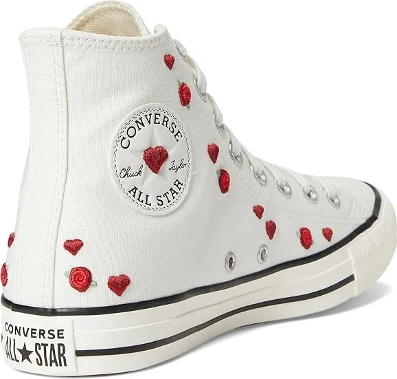 Converse Chuck Taylor All Star High-Top Sneaker Women's Classic Shoes Vintage White/Red/Egret : 5 B - Medium, Canvas - Image 4