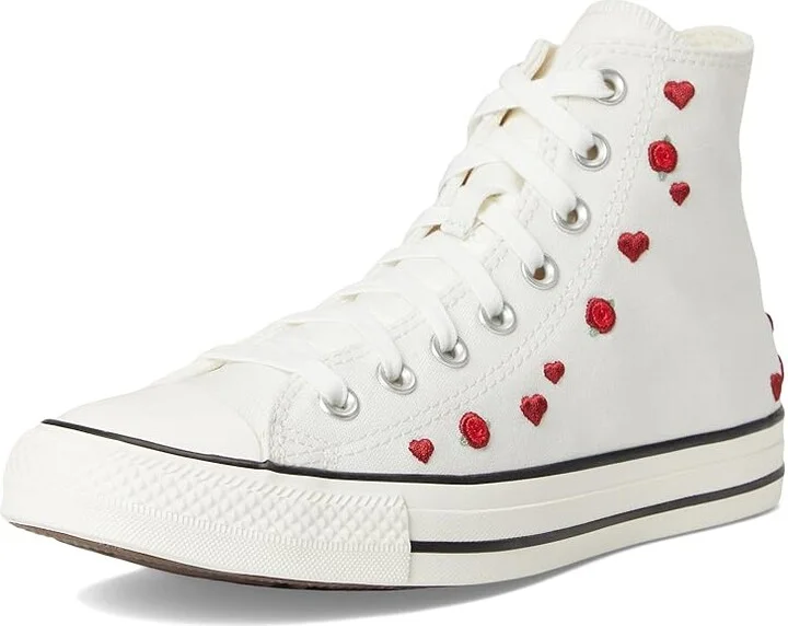 Converse Chuck Taylor All Star High-Top Sneaker Women's Classic Shoes Vintage White/Red/Egret : 5 B - Medium, Canvas - Image 5