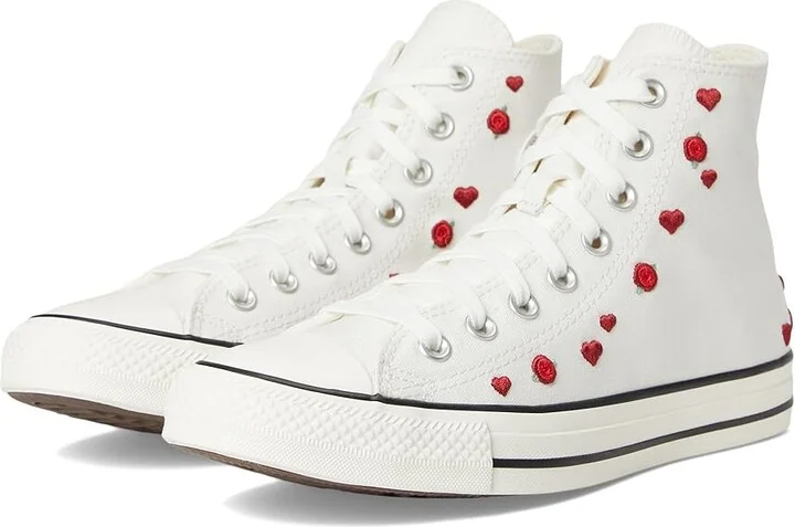 Converse Chuck Taylor All Star High-Top Sneaker Women's Classic Shoes Vintage White/Red/Egret : 5 B - Medium, Canvas